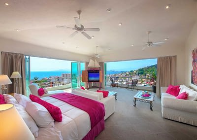 casa yvonneka bedroom with amazing view