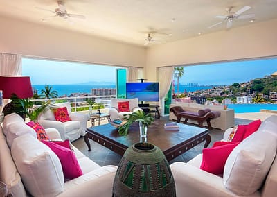 living room and beatiful view at casa yvonneka